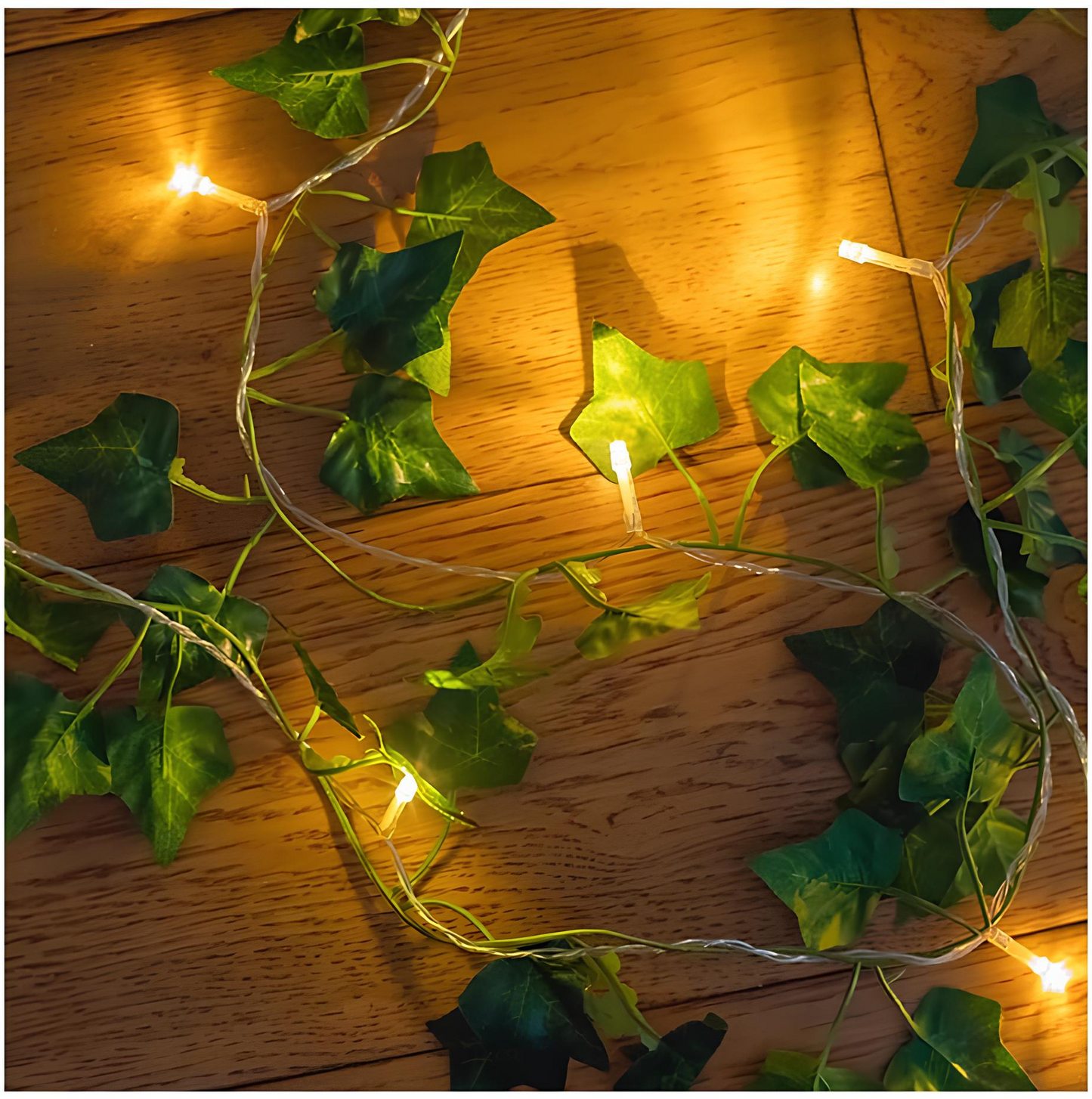 Tiendamodo™ Garden Leaf – Guirnalda de luces con flores