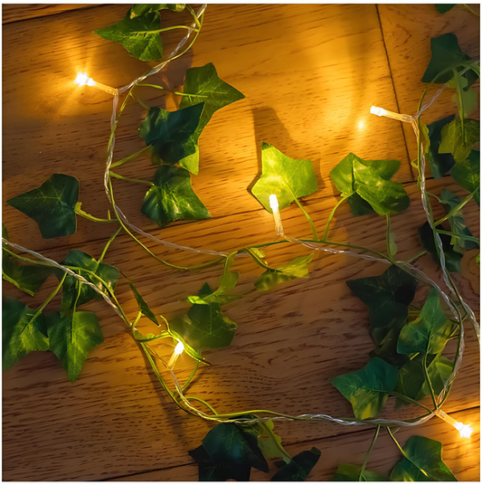 Tiendamodo™ Garden Leaf – Guirnalda de luces con flores